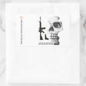 AR15 92FS mit Skull Rechteckiger Aufkleber (Tasche)