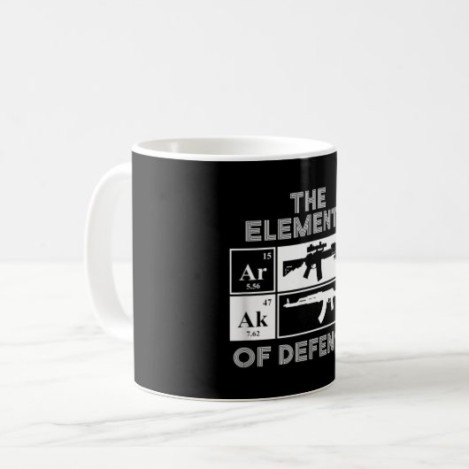 AR15 AK47 Elements of Defense Periodic Table Kaffeetasse (Vorderseite Links)