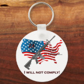 AR15 Ich werde nicht einhalten wird nicht verletzt Schlüsselanhänger (Vorderseite)
