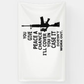 AR15, M16, 2. Änderung gibt FRIEDEN EINE CHANCE  Banner (Vertikal)