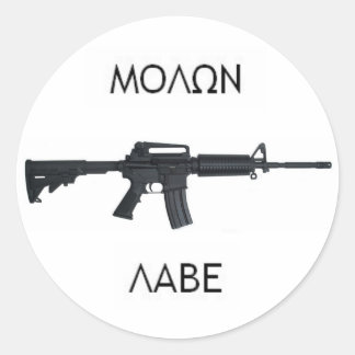 AR15 Molon Labe stcker Runder Aufkleber