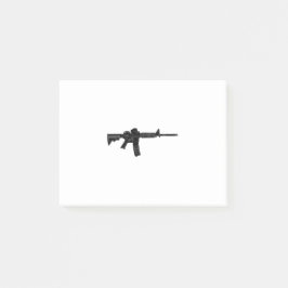 AR15 Silhouette Post-it Klebezettel