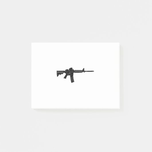 AR15 Silhouette Post-it Klebezettel (Vorderseite)