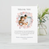 *~* AR16 Wasserfarbe Elegant Trendy Wedding Vielen Dankeskarte (Stehend Vorderseite)