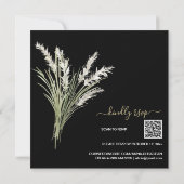 *~* AR21 UAWG Pampas Grass QR KRIEGWEDDING Einladung (Rückseite)
