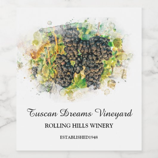 *~* AR21 Weinkeller Weinberg Weinberg Weinetikett (Einzelnes Label)