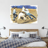 *~* AR22 Cowboy Horse Western Rodeo Vintag Leinwanddruck (Insitu (Schlafzimmer))