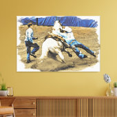 *~* AR22 Cowboy Horse Western Rodeo Vintag Leinwanddruck (Insitu (Wohnzimmer))