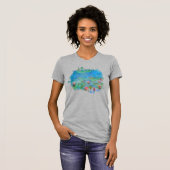 ** AR23 Monet Lily Pad Pond Painting Gray T - Shir T-Shirt (Vorne ganz)