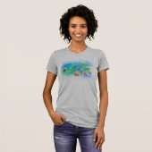 ** AR23 Monet Lily Pads Pond Angel Cherub Gray T-Shirt (Vorne ganz)