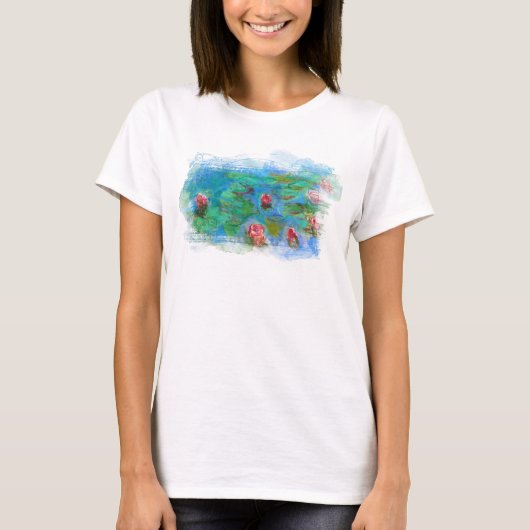 ** AR23 Monet Lily Pads Pond Cherub Angel T - Shir T-Shirt (Vorderseite)