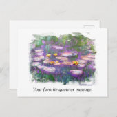 ** AR23 Monet Lily Pads Pond Frische Pasta machen Postkarte (Vorne/Hinten)