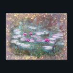 ** AR23 Monet Lily Pads Pond Glitzer Postkarte<br><div class="desc">POSTCARD POST CARD ) Klassischer Monet mit einer modernen Drehung - funkelnde Gold Imitats Glitzer. Energetisch Enhanced Elegant Feminine Romantic Ephemera Floral Painting Artistic Einzigartige Kreative Moderne und Romantische Vintag Old (SEARCH AR23 für ähnliche Designs) The ist ein Shabby Chic , Feminine Girly Design. Der Hintergrund ist Gold Glitzer Sparkle....</div>