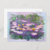 ** AR23 Monet Lily Pads Pond Old Handwriting Postc Postkarte (Vorne/Hinten)