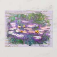 ** AR23 Monet Lily Pads Pond Vintage Handschrift