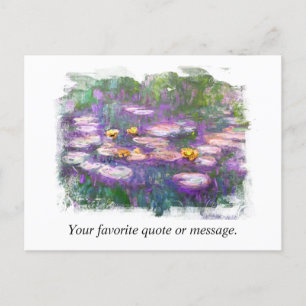 ** AR23 Monet Seerosen Teich Fine Art Personalisie Postkarte