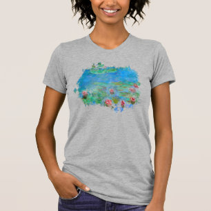 ** AR23 Monet Seerosenteich-Gemälde Graues T-Shirt