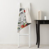 * AR23 Rose Blumenkohl-Blume Vintag Newsprint Sherpadecke (Beispiel)