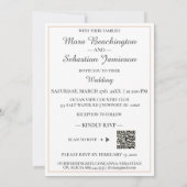 * AR26 Forest Mute Monogram QR UAWG Wedding Einladung (Rückseite)