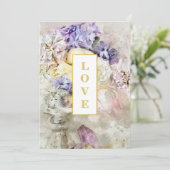 *~AR26 Garden Blume Bouquet QR UAWG Wedding Einladung (Stehend Vorderseite)