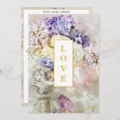 *~AR26 Garden Blume Bouquet QR UAWG Wedding Einladung (Vorne/Hinten)