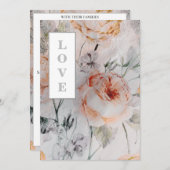 *~ AR26 Romance Blume QR UAWG Viktorianisch Hochze Einladung (Vorne/Hinten)