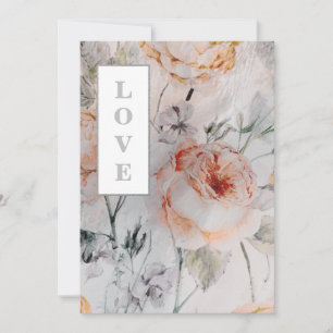 *~ AR26 Romantik-Blumen-QR-RSVP-viktorianische-Hoc Einladung