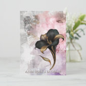 *~* AR26 Rosa 13 QR Viktorianisches UAWG Hochzeit Einladung (Stehend Vorderseite)