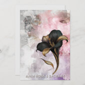 *~* AR26 Rosa 13 QR Viktorianisches UAWG Hochzeit Einladung (Vorne/Hinten)