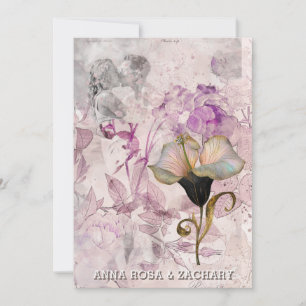 *~* AR26 Rosa 16 QR Viktorianisches UAWG Hochzeit Einladung