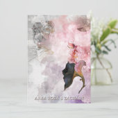 *~* AR26 Rosa 29 QR Viktorianisches UAWG Hochzeit Einladung (Stehend Vorderseite)