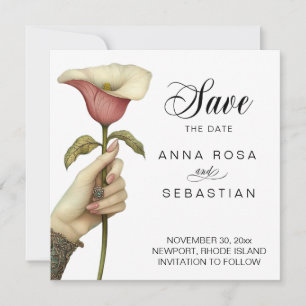 *~* AR6 13 Foto Elegant Vintage Save the Date Einladung