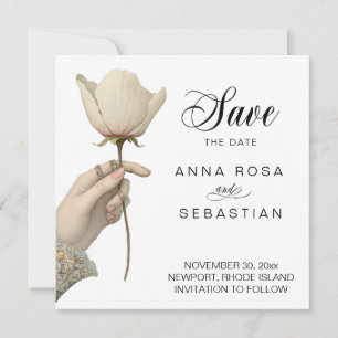 *~* AR6 9 Foto Elegant Save the Date Vintag Einladung