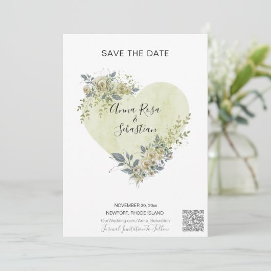 *~* AR6 QR WEDD SPEICHERUNG DER DATENwebsite Einladung (Stehend Vorderseite)