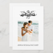 *~* AR6 Viktorianisch QR FOTO UAWG Wedding Cherub Einladung (Vorne/Hinten)