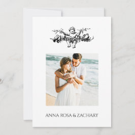 *~* AR6 Viktorianisch QR FOTO UAWG Wedding Cherub Einladung