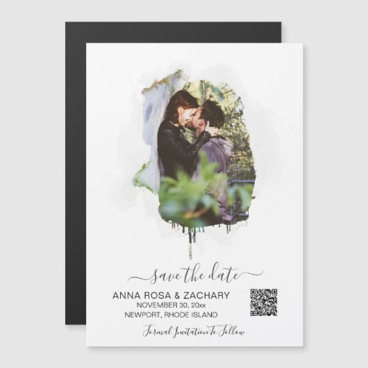 *~* AR6 WEDD SPEICHERN DATE QR code - Website Magneteinladung (Vorne/Hinten)