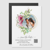 ~* AR6 WEDD SPEICHERN: DATUM QR Floral - Website Magneteinladung (Vorne/Hinten)