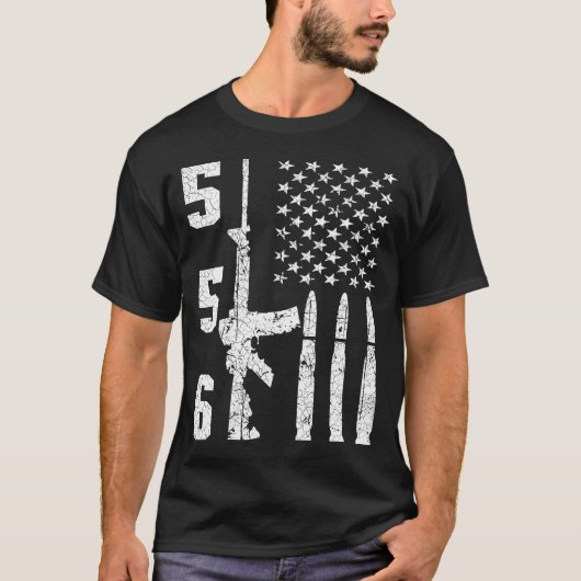 Ar-15 American Flag - Ar15 Rifle Sling Gift Gun T-Shirt (Vorderseite)