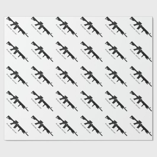 AR-15 (AOM Entwurf) Geschenkpapier (Flach)