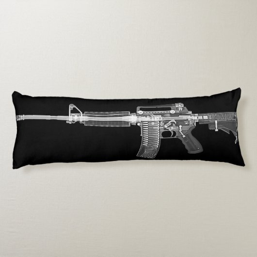 AR-15 AR15 Gewehr-Gewehr-Feuerwaffe WIRKLICHER Seitenschläferkissen (Rückseite)