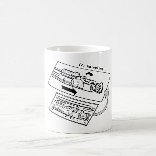 AR 15 BCG Diagramm-Kaffee-Tasse entriegelnd Kaffeetasse (Mittel)