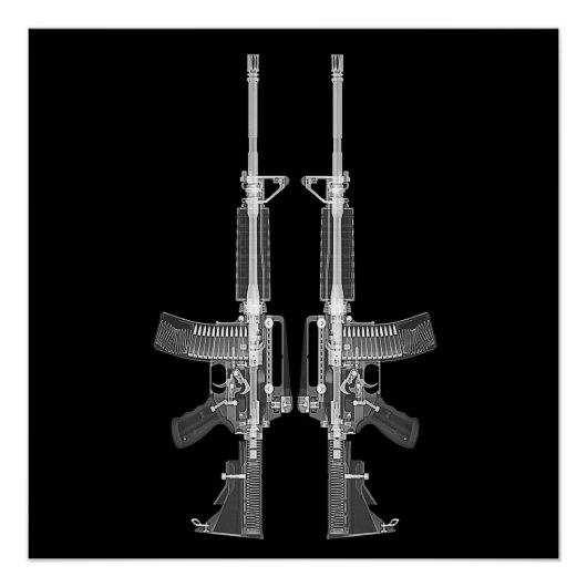 AR-15 CT-Scan-Image HIGH DETAIL POSTER (Vorderseite)