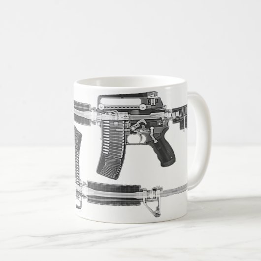 AR-15 CT Scan/RÖNTGENSTRAHL-AUSFÜHRLICHES BILD Kaffeetasse (VorderseiteRechts)