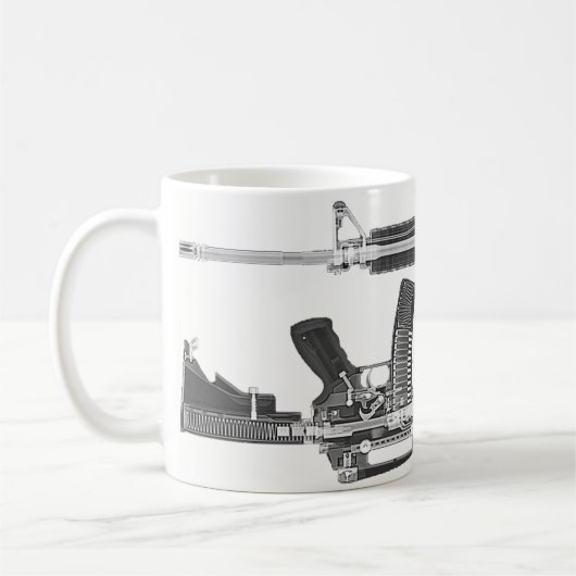 AR-15 CT Scan/RÖNTGENSTRAHL-AUSFÜHRLICHES BILD Kaffeetasse (Links)