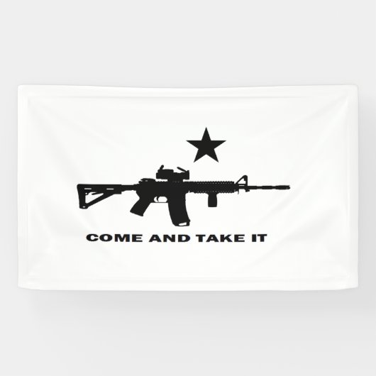 AR 15, Komm und nimm es Uni Dorm Banner (Horizontal)