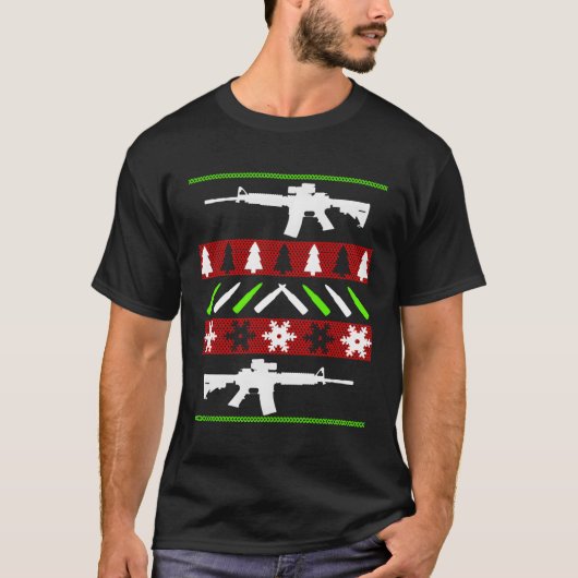 Ar-15 Rifle Ugly Gun T-Shirt (Vorderseite)