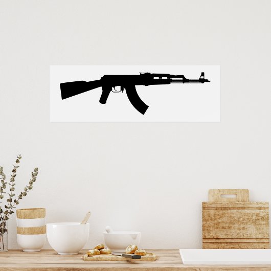 AR-15 Silhouette Poster (Küche)