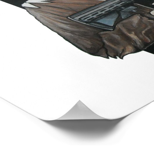 AR-15 Skelett Poster (Ecke)