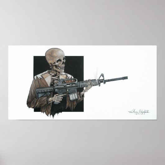 AR-15 Skelett Poster (Vorne)